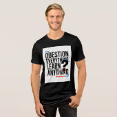 何でも学質問やる気を起こさせるする トライブレンドTシャツ (正面全面)