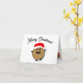 「何でも持ってるでしょ」ベーグル クリスマスカード カード (黄色い花)