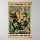 何でも殺されるから何かおもしろい ポスター (正面)