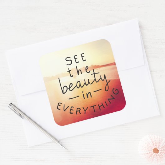 何でも美しいを見る スクエアシール (封筒)