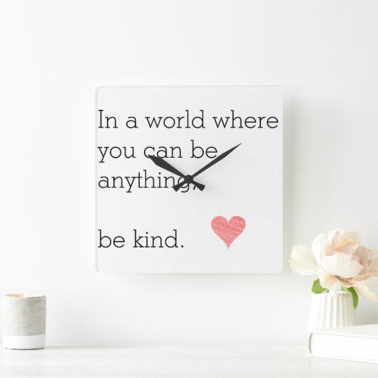 何でも親切な時計になれる世界 スクエア壁時計 (ホーム)