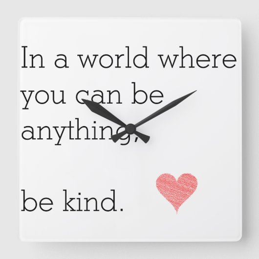 何でも親切な時計になれる世界 スクエア壁時計 (正面)