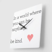 何でも親切な時計になれる世界 スクエア壁時計 (傾斜)