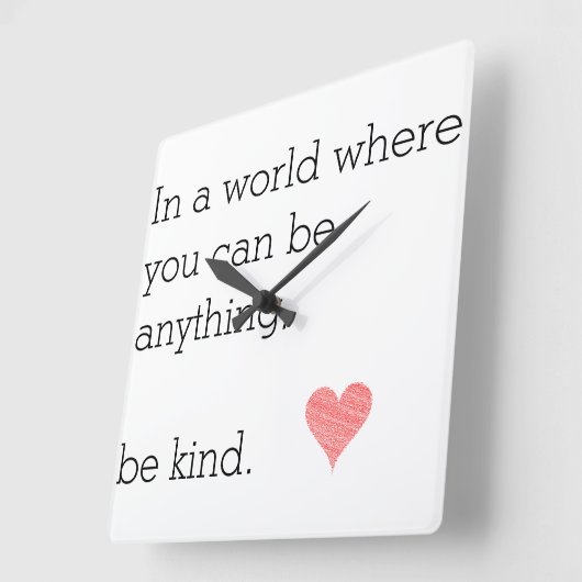 何でも親切な時計になれる世界 スクエア壁時計 (傾斜)