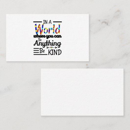 何でも親切にできる世界で 名刺 (正面/裏面)