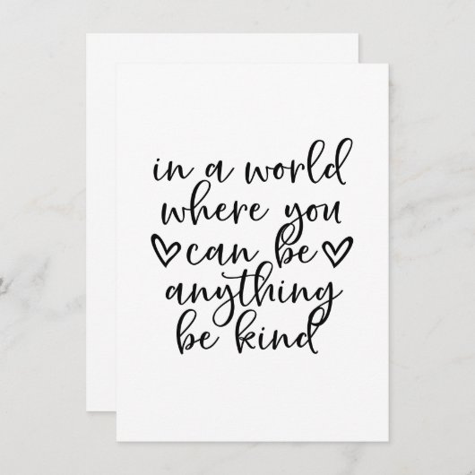 何でも親切にできる世界で 招待状 (正面/裏面)