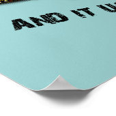 何でも起こり得るダートバイクモトクロスおもしろいポスト ポスター (角)