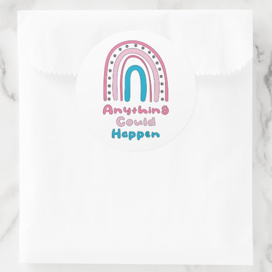 何でも起こり得る動機カラフル虹 ラウンドシール (バッグ)