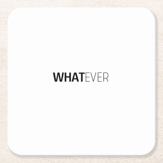 「何でも」 スクエアペーパーコースター (正面)