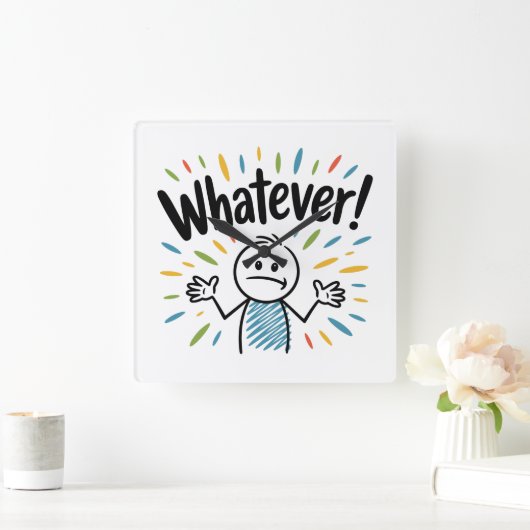 何でも！ スクエア壁時計 (ホーム)