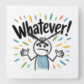 何でも！ スクエア壁時計 (正面)