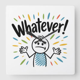 何でも！ スクエア壁時計