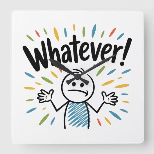 何でも！ スクエア壁時計 (正面)