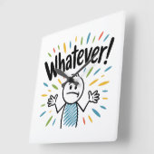 何でも！ スクエア壁時計 (傾斜)