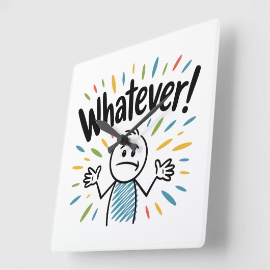 何でも！ スクエア壁時計 (傾斜)