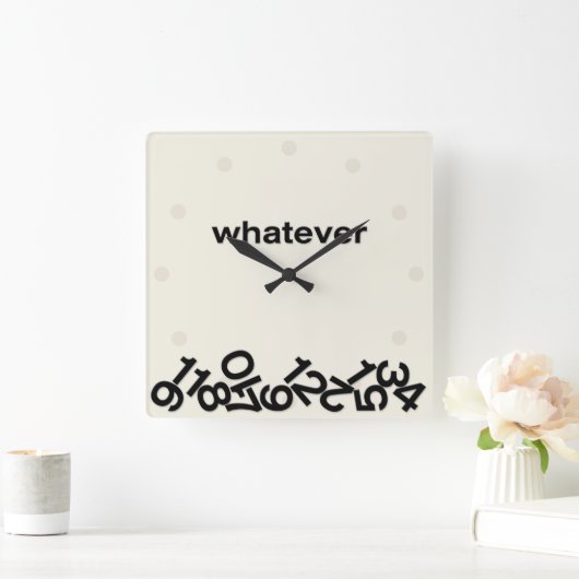 何でも スクエア壁時計 (ホーム)