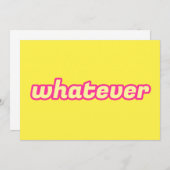 『何でも』 招待状 (正面/裏面)