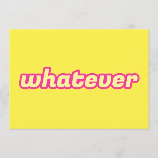 『何でも』 招待状 (正面)