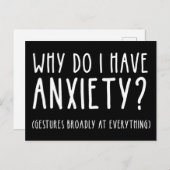 何で不安が出るんだ？すべてのもののジェスチャー ポストカード (正面/裏面)
