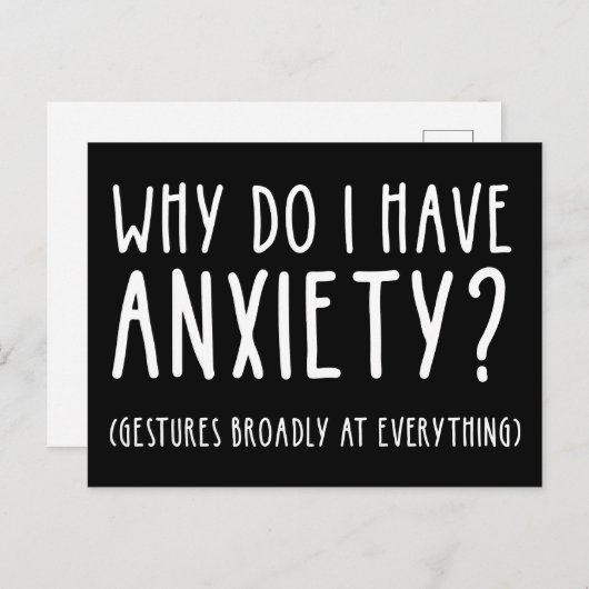 何で不安が出るんだ？すべてのもののジェスチャー ポストカード (正面/裏面)