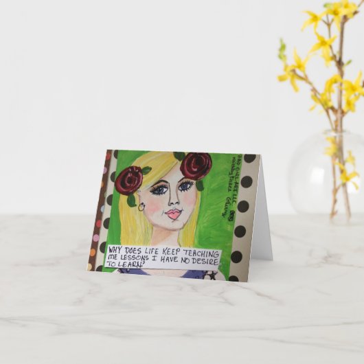 何で人生保の教え教訓だ カード (黄色い花)