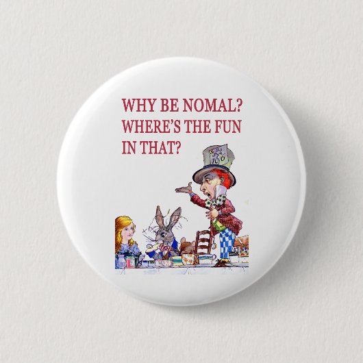 何で普通なの?その中のおもしろいは? 缶バッジ (正面)