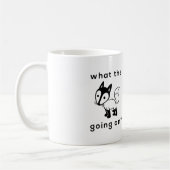 何で行っている孤か。 コーヒー・マグ マグカップ (左)