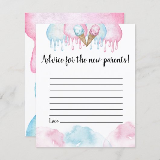 何で親のスクープアドバイスカード。 (正面/裏面)