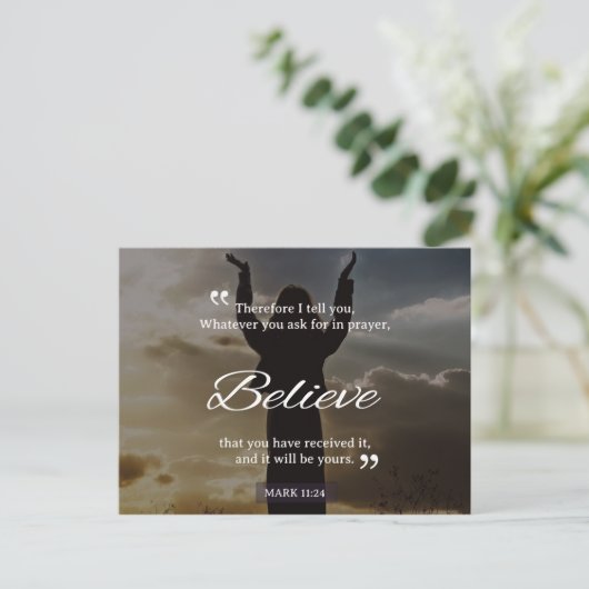 何で頼も祈りの言葉で信じは ポストカード (スタンド正面)