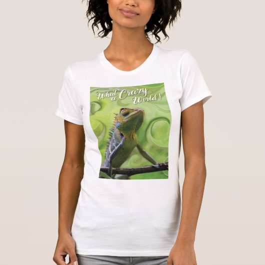 何という熱狂する世界 – 特別なトカゲ Tシャツ (正面)