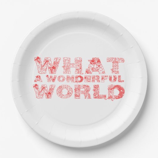 何という素晴らしい世界 ペーパープレート (正面)