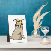 何というpugかわいい太ったパグ フォトプラーク (側面)