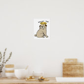 何というpugかわいい太ったパグ ポスター (キッチン)