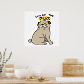 何というpugかわいい太ったパグ ポスター (キッチン)