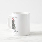 何とかなるって！クリスマス・ブラック コーヒーマグカップ (正面左)