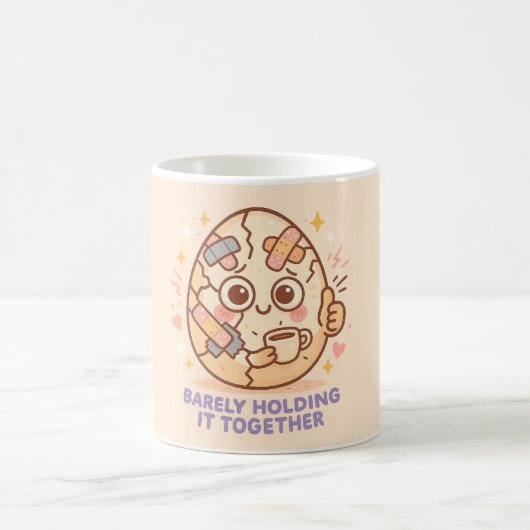 何とか持ちこたえてる コーヒーマグカップ (中央)