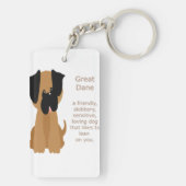 何と偉大なダンはおもしろいドッグ引用文 キーホルダー (裏面)