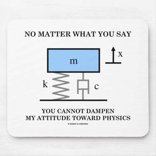 何と言っても物理を損なうことはできない マウスパッド (正面)