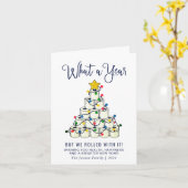 何と1年のクリスマスグリーティングホリデー カード (黄色い花)