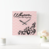 何にしろ遅刻しちゃうから スクエア壁時計 (ホーム)