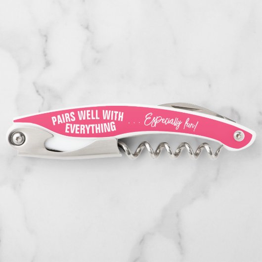 何にでも合うピンク ソムリエナイフ (正面)