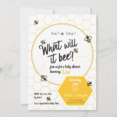 何になるの？ベビーシャワーのジェンダーリビール 招待状 (正面)