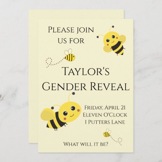 何になる？ 招待状 (正面/裏面)