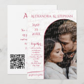 何にも奢らず、ただ愛を　台本　ピンク・マゼンタ　写真 招待状 (正面/裏面)