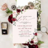 何にも飾らないただ愛を バーガンディ ブッシュ フォト 招待状