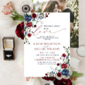 何にも飾らないただ愛 Navy Blue ワインレッドの写真 招待状