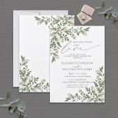 何にも飾らない、ただ愛を　ユーカリの気軽なウェディング 招待状