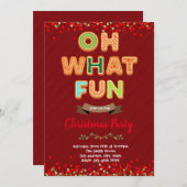 何のおもしろいクリスマスパーティの招待状 招待状 (正面/裏面)