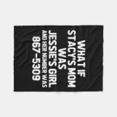 何のもしスタッシス母はジェシー女…ムシおもしろいチ フリースブランケット (正面(横))