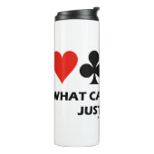 何のカードだ遊った?4枚のカードがユーモアに合う タンブラー (回転左)